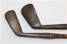 Two (2) LH Spalding Gold Medal Hand Forged Irons Circa 1905