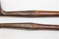 Two (2) LH Spalding Gold Medal Hand Forged Irons Circa 1905