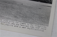 Ben Hogan 1950 US Open at Merion Winning Putt on 18th Green Wire Photo