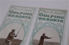 c.1910 Set Of “Far And Sure”  Golfing Resorts Advertising Bookmarks From The Glasgow& South Western Railway