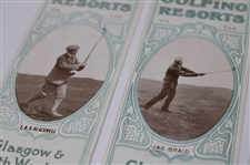 c.1910 Set Of “Far And Sure”  Golfing Resorts Advertising Bookmarks From The Glasgow& South Western Railway