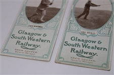 c.1910 Set Of “Far And Sure”  Golfing Resorts Advertising Bookmarks From The Glasgow& South Western Railway