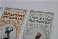 c.1910 Set Of “Far And Sure”  Golfing Resorts Advertising Bookmarks From The Glasgow& South Western Railway