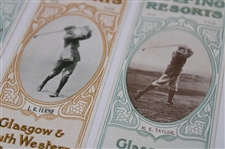 c.1910 Set Of “Far And Sure”  Golfing Resorts Advertising Bookmarks From The Glasgow& South Western Railway