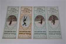 c.1910 Set Of “Far And Sure”  Golfing Resorts Advertising Bookmarks From The Glasgow& South Western Railway