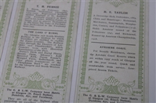 c.1910 Set Of “Far And Sure”  Golfing Resorts Advertising Bookmarks From The Glasgow& South Western Railway