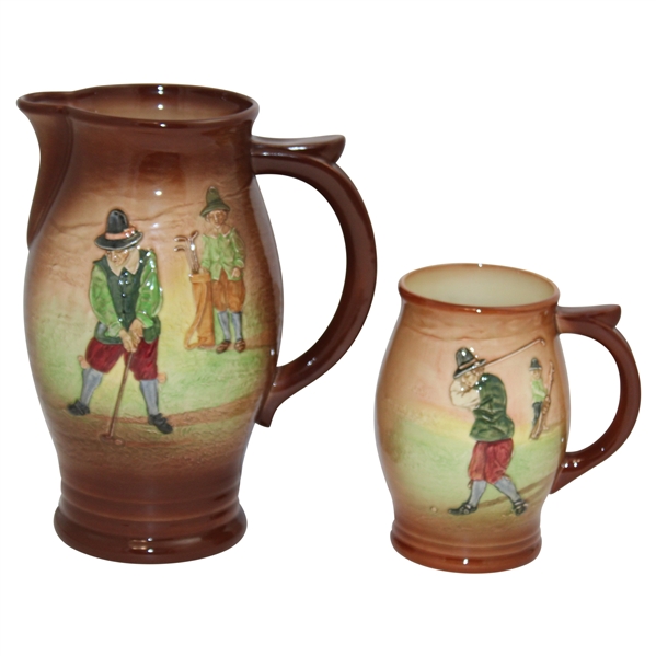 Large Royal Doulton Pitcher And Matching Mug
