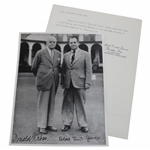 Robert Trent Jones Signed 1947 Photo with Facsimile Donald Ross Signature JSA ALOA