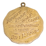 1928 Forest Park Golf Club St. Louis Club Championship Gold Medal 