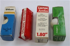 Four (4) Sleeves: Spalding Kro-Flite, Lynx Jumbo, Wilson & Charger II Arnold Palmer