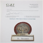Brad Bryant’s 1983 US Open at Oakmont Contestant Badge