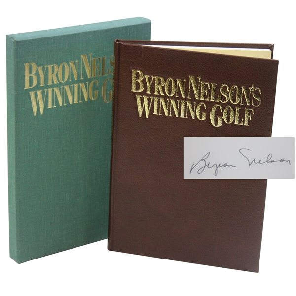 Byron Nelson Twice Signed 1973 Byron Nelsons Winning Golf LTD ED #484/500 Book JSA ALOA