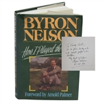 Byron Nelson Signed 1993 'How I Played The Game' Book to WGHOF Peggy Kirk Bell JSA ALOA