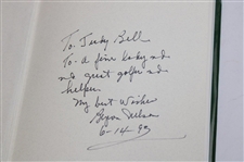Byron Nelson Signed 1993 'How I Played The Game' Book to WGHOF Peggy Kirk Bell JSA ALOA