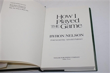 Byron Nelson Signed 1993 'How I Played The Game' Book to WGHOF Peggy Kirk Bell JSA ALOA