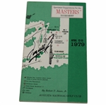 Fuzzy Zoeller Signed 1979 Masters Tournament Spectator Guide JSA ALOA