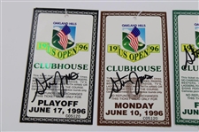 Steve Jones Signed 1996 US Open at Oakland Hills Ticket Set JSA ALOA