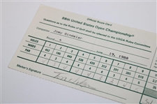 Tom Watson Signed 1988 US Open at The Country Club Official Scorecard 