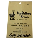 Kathy Whitworth Twice-Signed 1968 Ladies World Series Of Golf at Snyder Park Ticket JSA ALOA