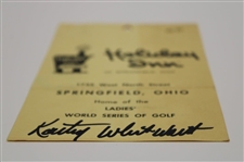 Kathy Whitworth Twice-Signed 1968 Ladies World Series Of Golf at Snyder Park Ticket JSA ALOA