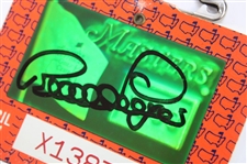 Bernhard Langer Signed 1985 & 1993 Masters SERIES Badges JSA ALOA