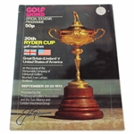 Jack Nicklaus Signed 1973 Ryder Cup at Muirfield Souvenir Program JSA ALOA