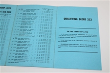 Jack Nicklaus Signed 1978 The Open at St. Andrews Saturday Order of Play Booklet JSA ALOA