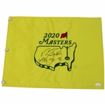 Nick Faldo Signed 2020 Masters Tournament Embroidered Flag w/Years Won JSA #CA66659