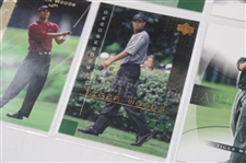 Nine (9) Tiger Woods Upper Deck & SP Authentic Golf Cards 