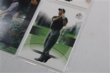 Nine (9) Tiger Woods Upper Deck & SP Authentic Golf Cards 