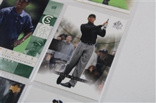 Nine (9) Tiger Woods Upper Deck & SP Authentic Golf Cards 