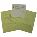 Nelson, Snead, & Sarazen Signed Handwritten Letters To Wayne Beck JSA ALOA