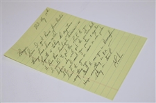 Charles Coody Signed Letter To Wayne Beck JSA ALOA