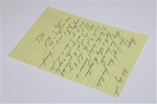 Charles Coody Signed Letter To Wayne Beck JSA ALOA