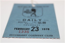 1978 Jackie Gleason Inverrary Classic Daily Ticket #1336 - Nicklaus Win
