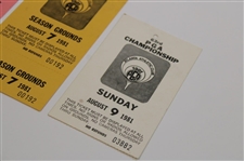1981 PGA Championship at Atlanta Athletic Club Ticket Set