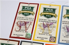 Rich Beem Signed 2002 PGA Championship at Hazeltine Stewart Village & Wanamaker Club Ticket Set JSA ALOA