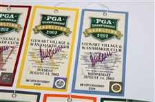 Rich Beem Signed 2002 PGA Championship at Hazeltine Stewart Village & Wanamaker Club Ticket Set JSA ALOA
