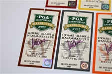 Rich Beem Signed 2002 PGA Championship at Hazeltine Stewart Village & Wanamaker Club Ticket Set JSA ALOA