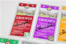 Shaun Micheel Signed 2003 PGA Championship at Oak Hill Country Club Ticket Set JSA ALOA