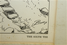 'The Sixth Tee' Cartoon Print No. 36 by Clare Briggs - Framed