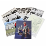 Eight (8) Jack Nicklaus & others Photos - Trophies, Farewell, Ltd Ed, Press, Wire & other