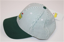 Masters Tournament Logo Green & White Striped Hat