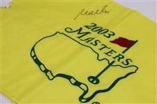 Mike Weir Signed 2003 Masters Tournament Embroidered Flag JSA ALOA