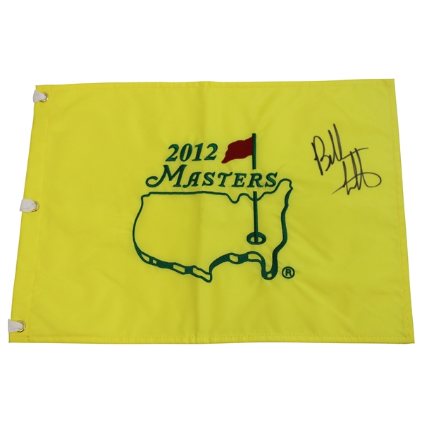 Bubba Watson Signed 2012 Masters Tournament Embroidered Flag JSA ALOA