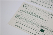 1994 & 1995 Unused Official US Open Scorecards