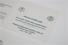 1998 & 1999 Unused Official U.S. Open Scorecards - Payne Stewart