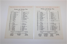 1968 Masters Tournament Sports Illustrated with All Four Round Pairing Sheets - Thurs, Fri, Sat & Sun. 