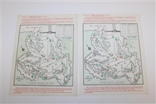 1968 Masters Tournament Sports Illustrated with All Four Round Pairing Sheets - Thurs, Fri, Sat & Sun. 