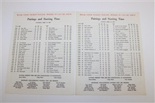 1968 Masters Tournament Sports Illustrated with All Four Round Pairing Sheets - Thurs, Fri, Sat & Sun. 